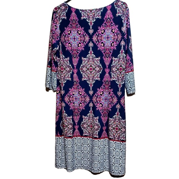 Women’s London Style Collection Dress – Petite 16 – Vibrant Multicolor Print - Picture 5 of 10